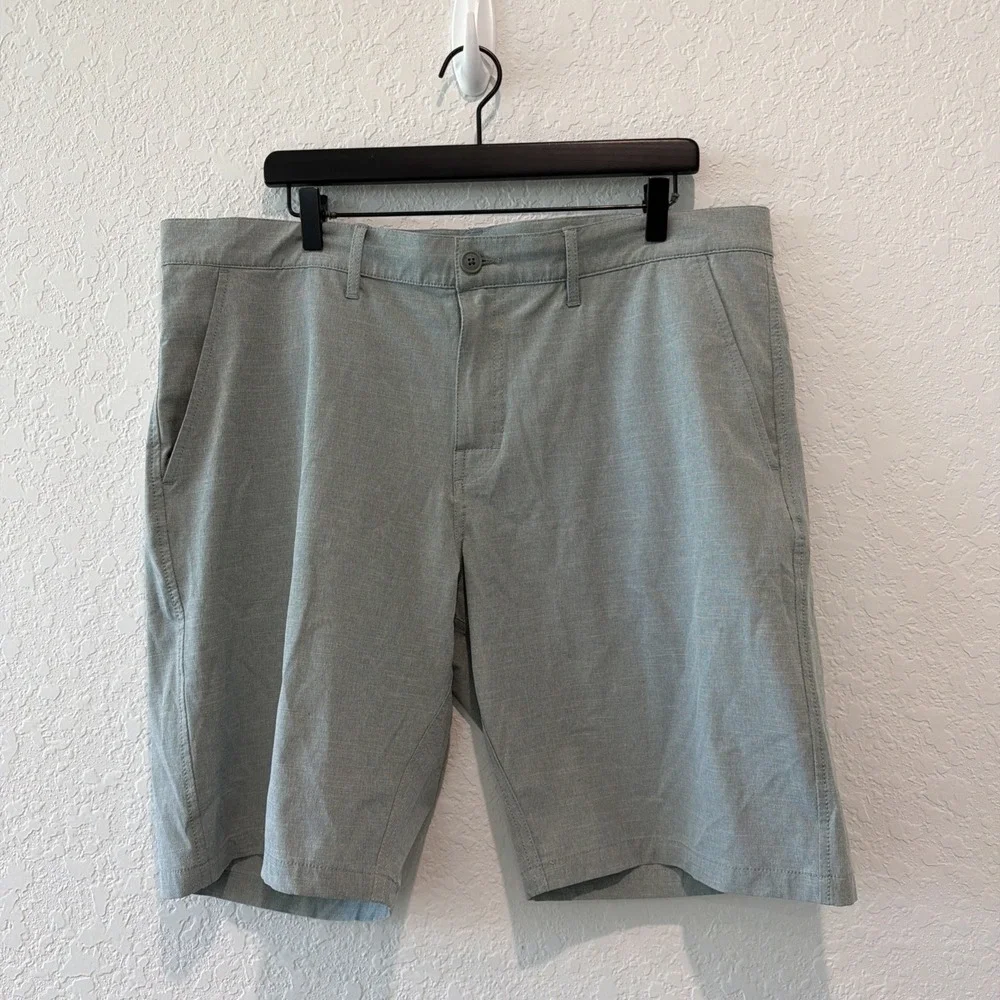 RVCA Dual Purpose Trunk Gray Seafoam Green Men's Short Size 38